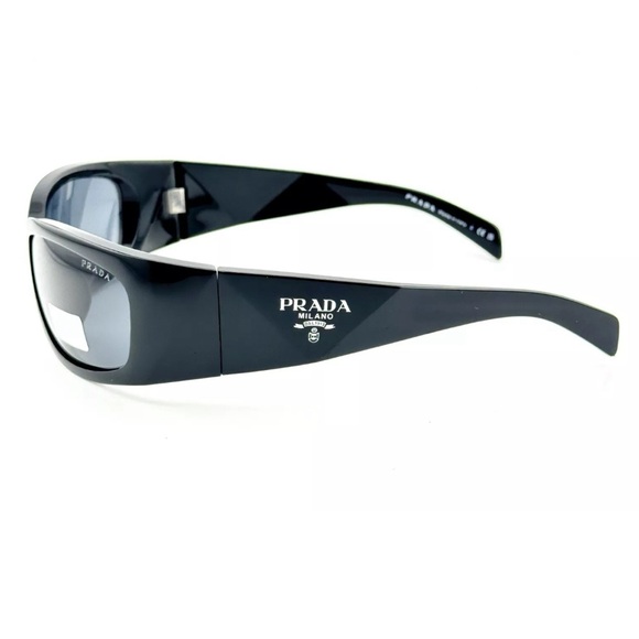Prada Symbole Sunglasses SPRA14 Polished Black Frame and Gray Lenses UNISEX! New - Picture 10 of 16